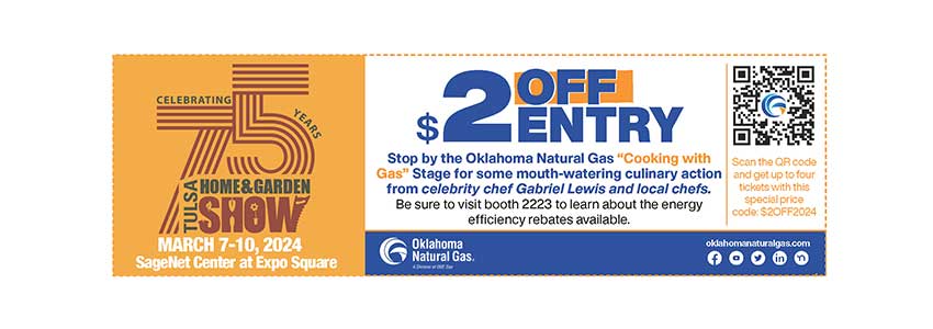 Tulsa Home and Garden Show coupon 2024